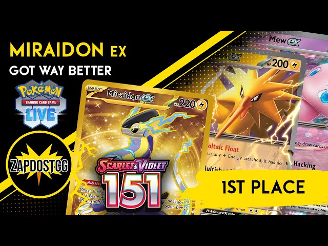 1st Place Miraidon ex with Zapdos ex Deck! (Pokemon TCG 151 Set) 