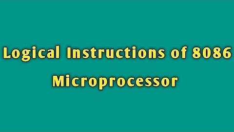 Logical Instructions of 8086 Microprocessor in Telugu//diploma//ECE//B.tech//Suma study centre//