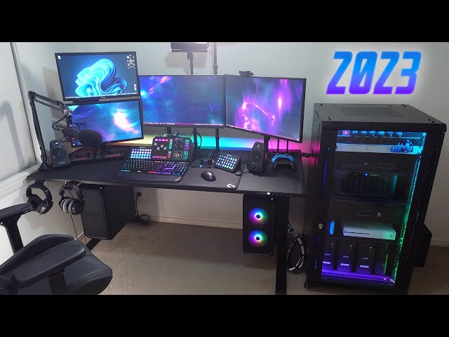 Gaming Setup / Room Tour! - 2023 - Ultimate Small Room Setup! 