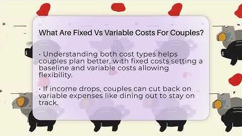 What Are Fixed Vs Variable Costs For Couples? - Couples Cash Course