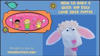 Lamb or Sheep Sock Puppet   View it and Do it Craft! #2