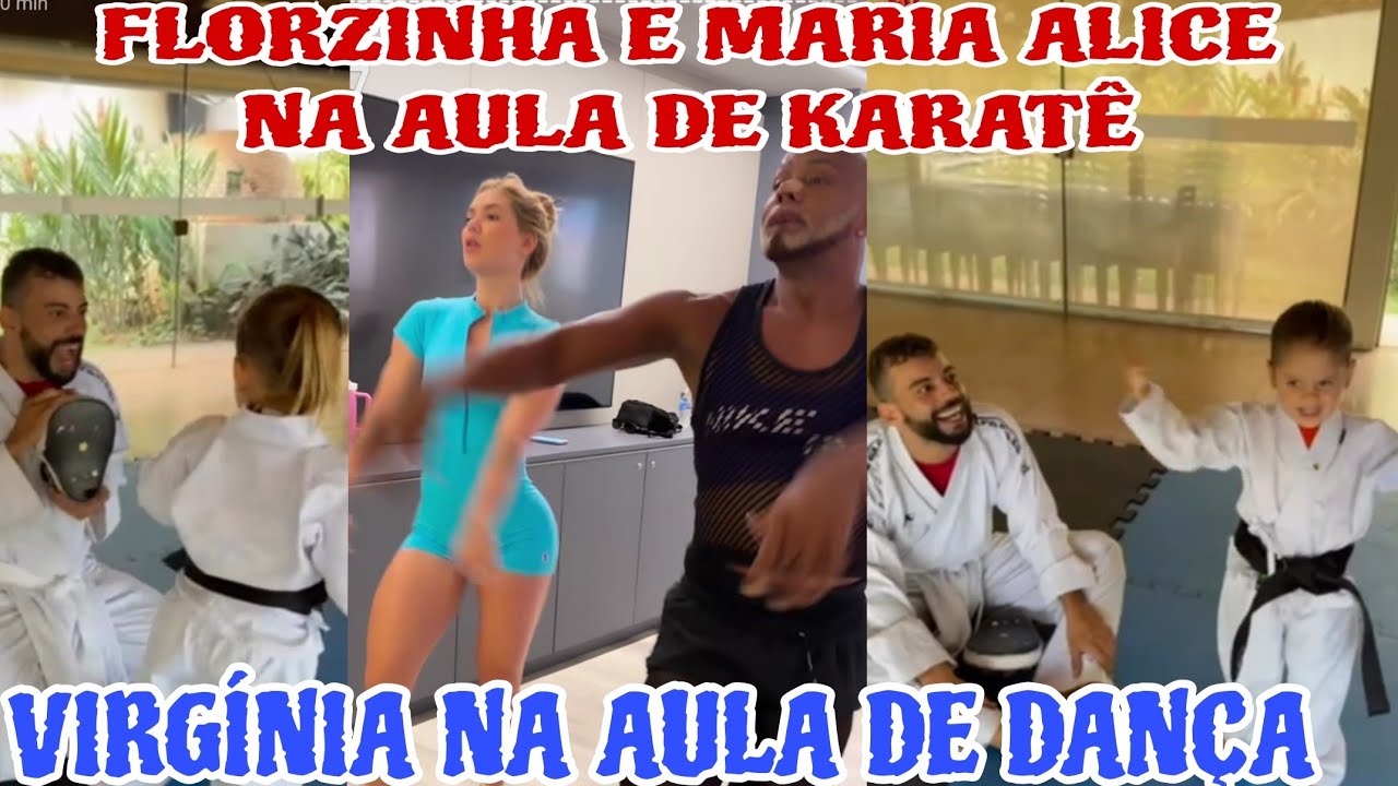 ❤️FLORZINHA E MARIA ALICE NA AULA DE KARATÊ VIRGÍNIA NA AULA DE SAMBA❤️