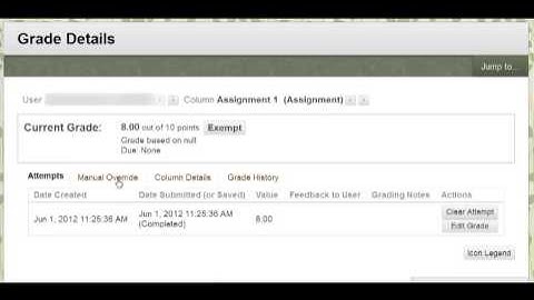 Blackboard 9.1.13: Override Grade via Grade Details Page