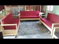 Sofa set making || King size Sofa set || white wood Sofa set || PK idesign Works