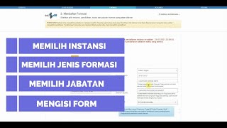 #VIDEO 10. TUTORIAL CARA MENDAFTAR FORMASI JENIS SELEKSI CPNS SSCASN BKN TERBARU