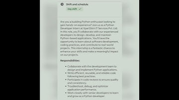 Python Developer#intern #fresher #experienced #getemployed #youtubeshorts #pythondeveloperjobs