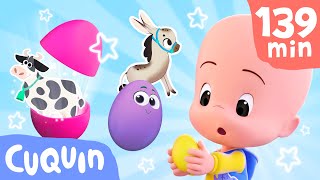 Surprise Eggs (Animals) and more educational videos for kids with Cuquin