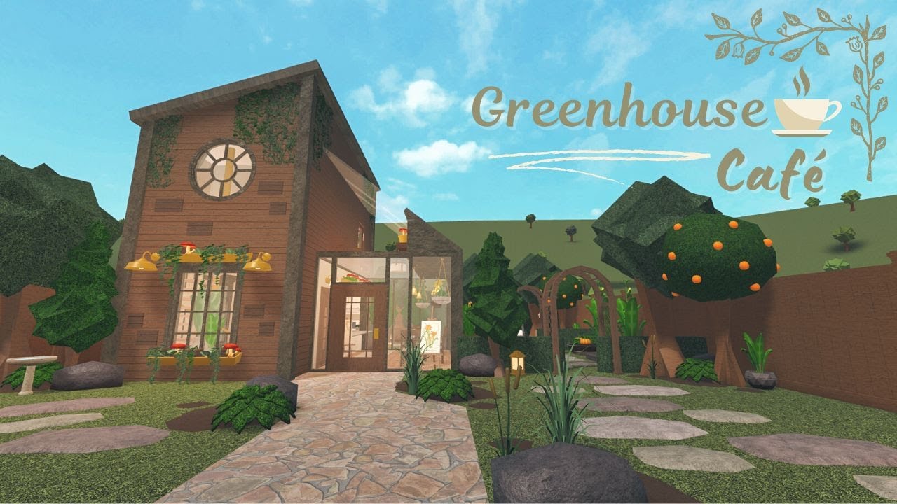 Greenhouse Café Speedbuild Bloxburg YouTube