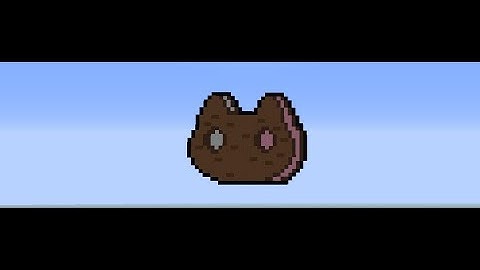 Minecraft Pixel Art Episode 1 - Cookie Cat!