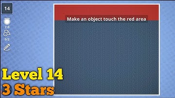 Brain it on! level 14 3 stars  Make an object touch the red area