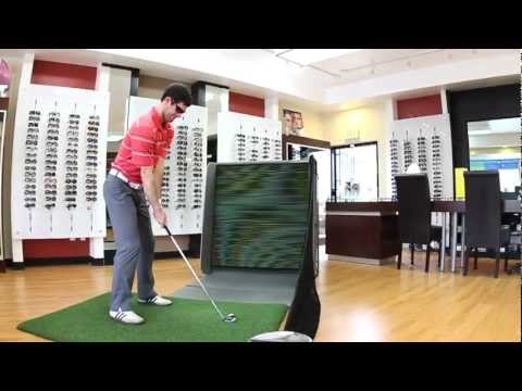 An indoor golf hitting practice net, SwingBox, revolutionary! Amazing!