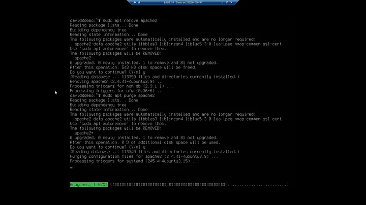 Removing software from an Ubuntu Server