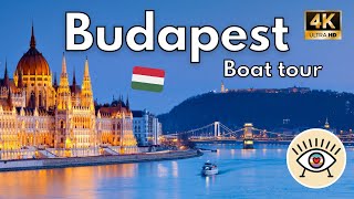 Budapest, Hungary [4K] HDR ⛵ Boat trip on the Danube River With subtitles!