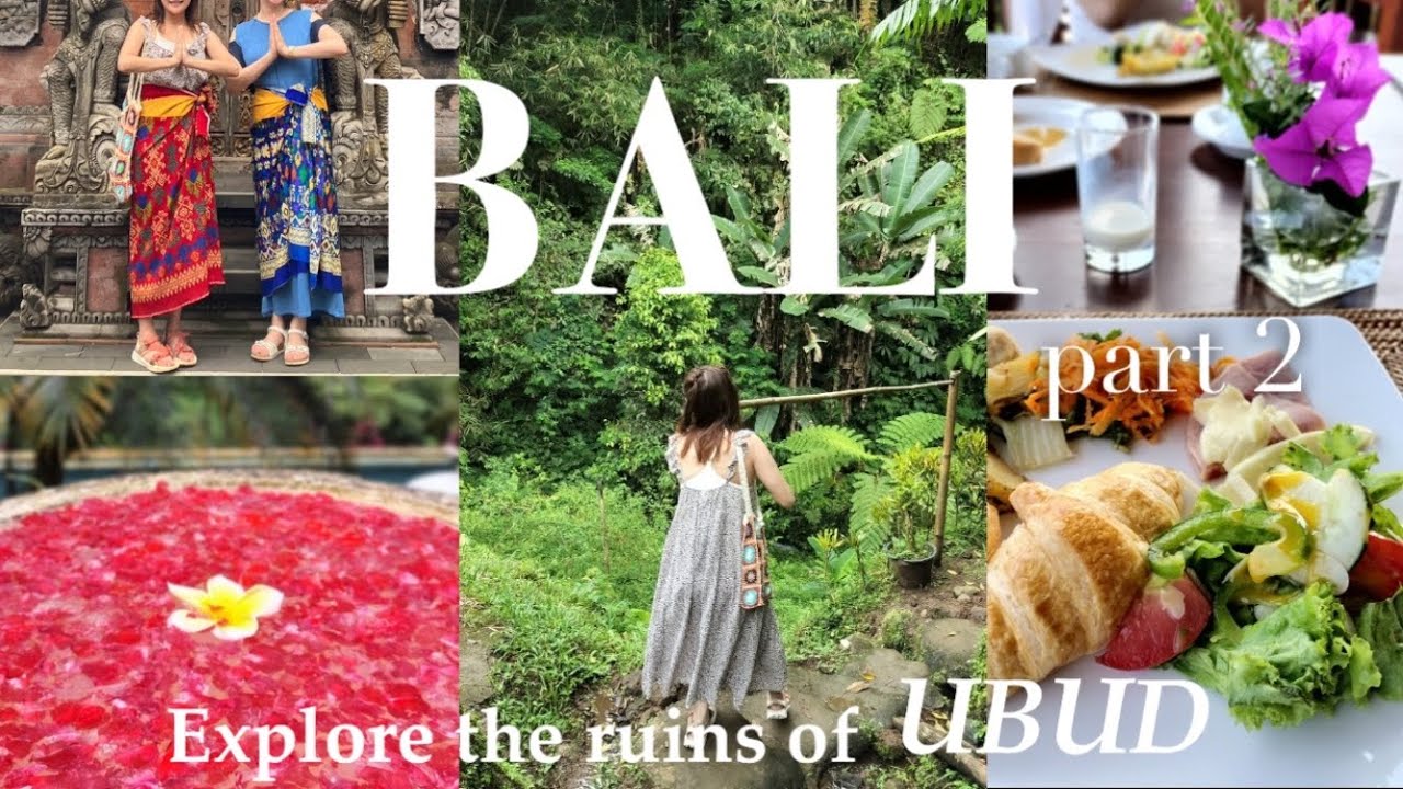 【BALI vlog #2】ウブドの遺跡を巡る旅🪷ティルタウンプル|ゴアガジャ🐘|沐浴|チャナン作り🌺