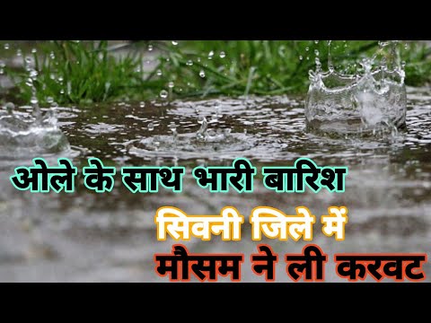 सिवनी । सिवनी जिले में भारी बारिश और ओले का कहर बदला मौसम