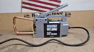 UNBOXING NEW HARBOR FREIGHT 120V SPOT WELDER AND FIRST USE