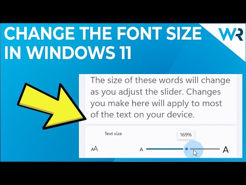 How to change font size in Windows 11