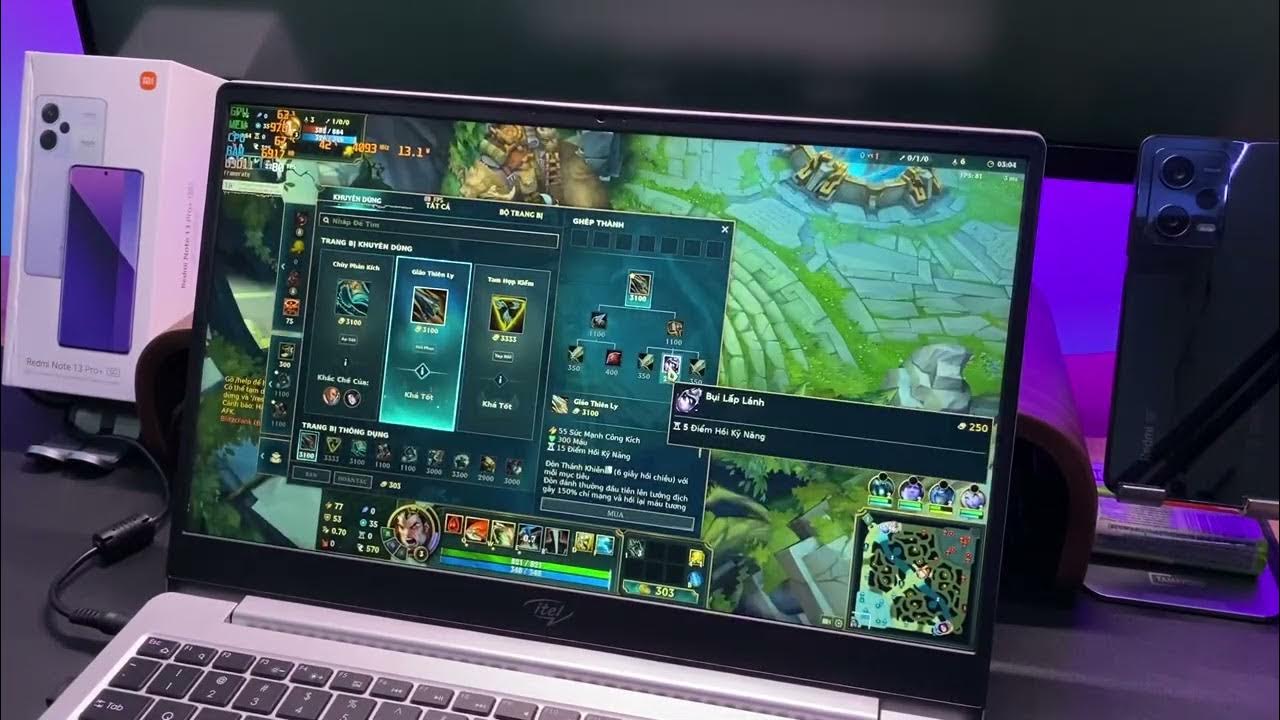 Chơi Liên Minh Huyền Thoại trên Itel Spirit 2 (Intel i5-1155G7/8GB ...