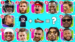Guess the Football Player by BOOTS and JERSEY NUMBER 🏉🌌🥇Patrick Mahomes, Tom Brady | NFL Quiz