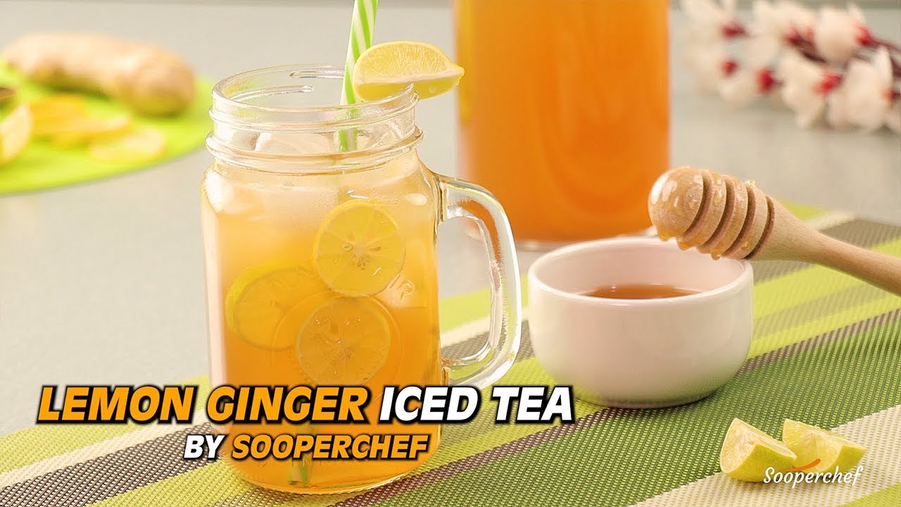 Lemon Ginger Iced Tea Recipe By SooperChef | Iftar Drinks | Ramadan Drinks | Drinks For Iftar