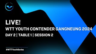 Live! | T1 | Day 2 | Wtt Youth Contender Gangneung 2024 | Session 2