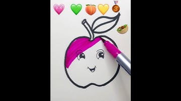 💗💚🍑💛🍂🥒satisfying creative drawing #art #satisfyingvideo #satisfying #video #viral #creative #shorts
