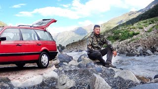 Эльбрус. Живу на парковке. Водопад Азау. Автопутешествие по России
