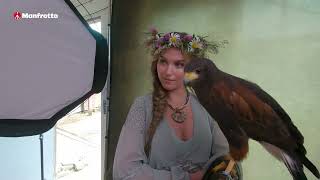 Gavin Hoey photographing Birds of Prey using Ezyframe Background | Photo Backgrounds | Manfrotto