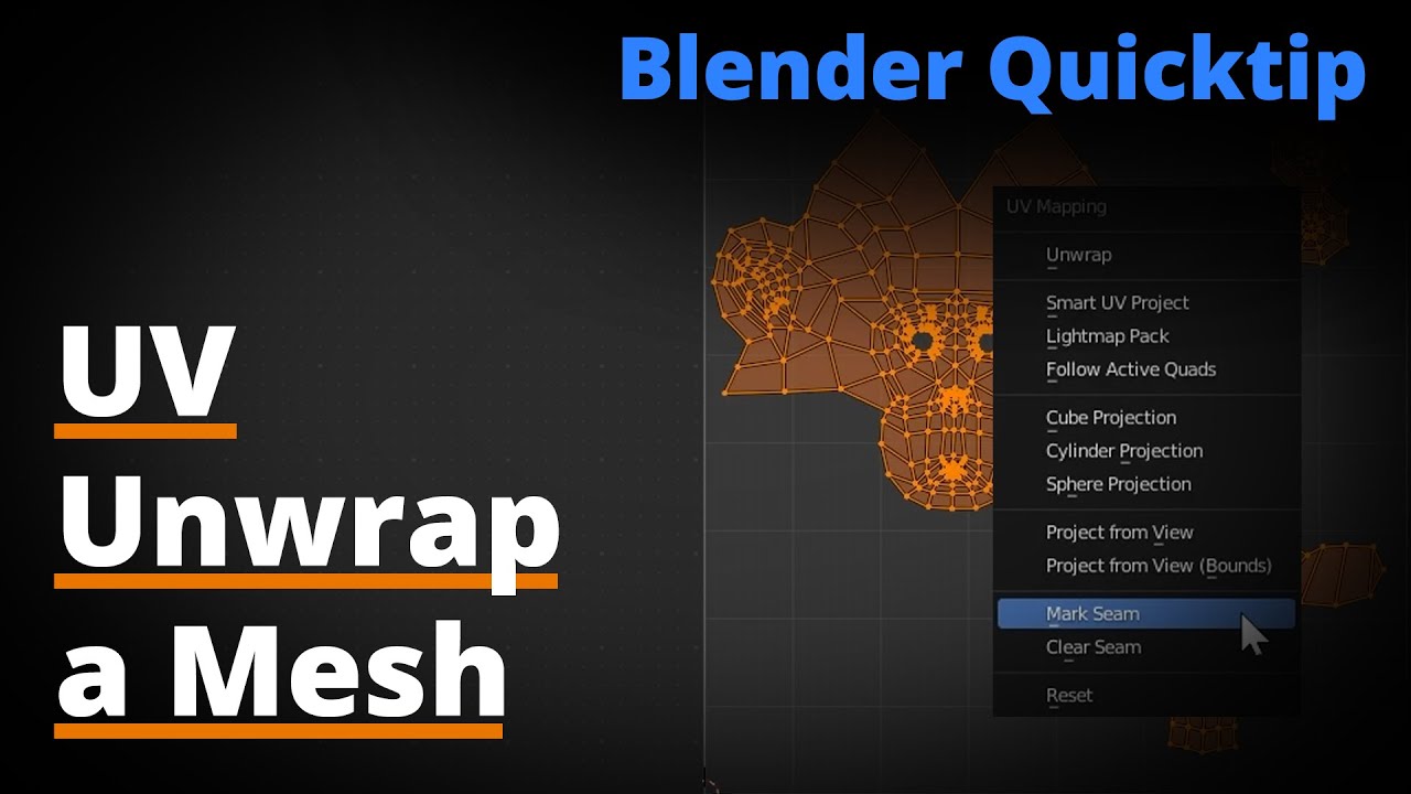 Blender Quicktip UV Unwrap a Mesh - YouTube