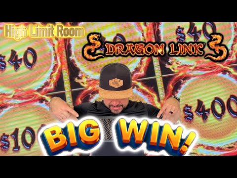 Up to $20 a Spin lands BIG win for us! High limit Dragon Link Slot play at the Casino ?