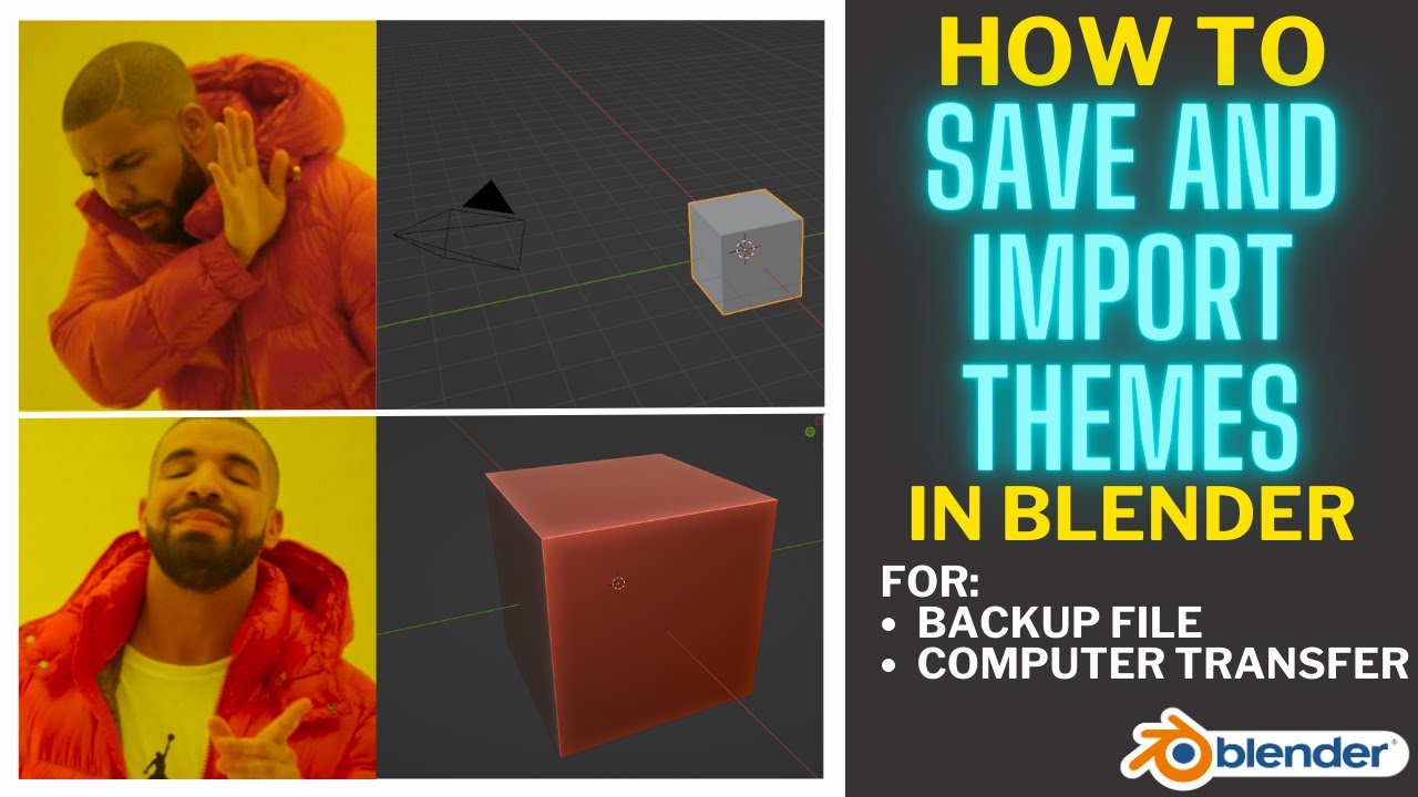 Save and Import Themes and Preferences for Blender - YouTube