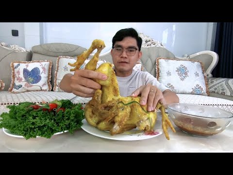 Video Ăn gà hấp hành siêu ngon ★ Salad, carot, khổ qua rừng,... - youtube