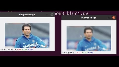 Python blurring  image using openCV