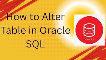 Alter Table in Oracle SQL