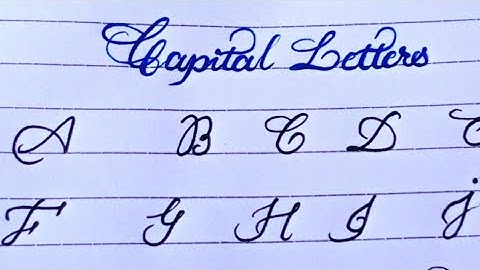 Cursive letters Writing A to Z l how to learn cursive handwriting l capital cursive handwriting l