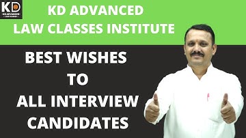 All the Best !! to all RJS  INTERIVEW CANDIDATES BY K.D CHARAN SIR | KDALC
