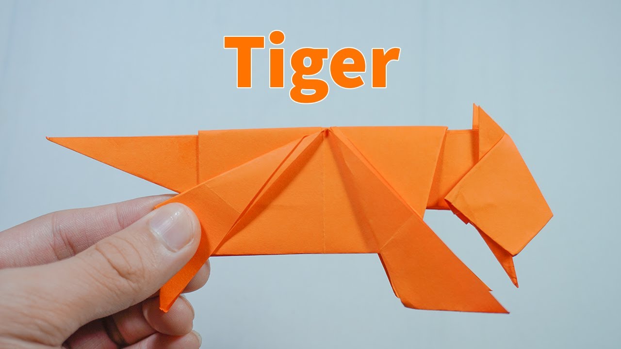 Origami Tiger Paper Tiger Making Origami Animals Tutorials Paper Art TV YouTube