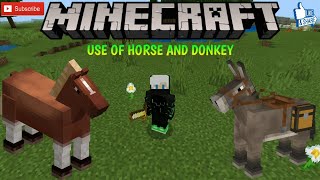 Use of Horse And Donkey in Minecraft pocket edition android #Minecraft# screenshot 5
