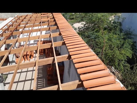 🔴COLOCAÇÃO DAS TELHAS NO TELHADO EMBUTIDO#27