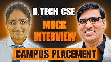 B.Tech Computer Science Mock Interview I Campus Placement I Fresher