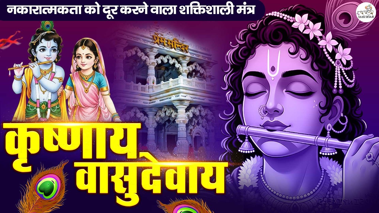 ॐ कृष्णाय वासुदेवाय हरये परमात्मने - Krishna Mantra | Om Krishnaya Vasudevaya 108 Times Bhakti Song
