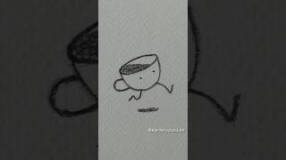 Cute cup running idea♡◇♡ #drawingtutorial #shorts