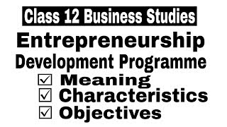 Video #67 || Entrepreneurship Development Programme Meaning, Nature and Objectives in Hindi || screenshot 5