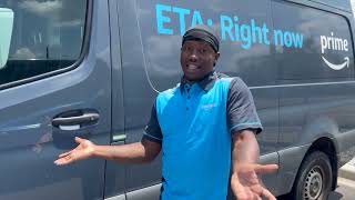 Amazon worker caught driving on the sidewalk