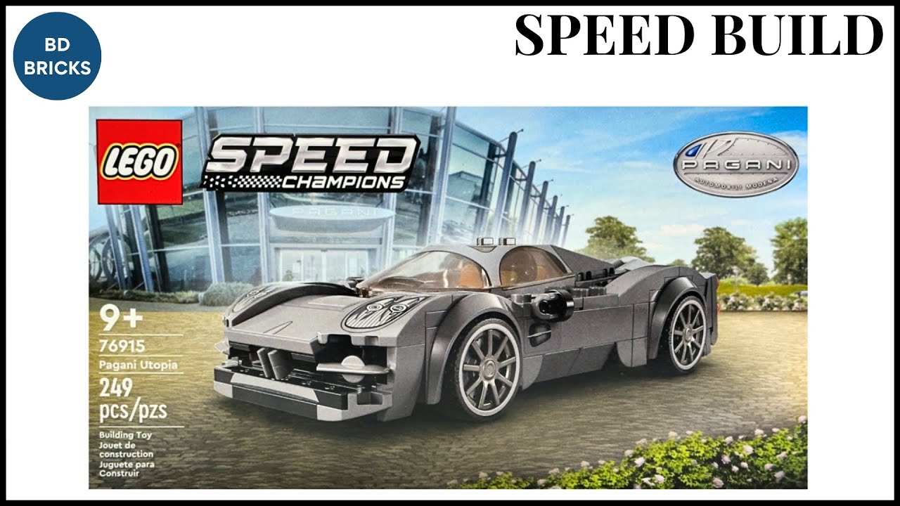 LEGO Speed Champions Pagani Utopia 249 Piece Sports Car Set 76915 Ages 9+