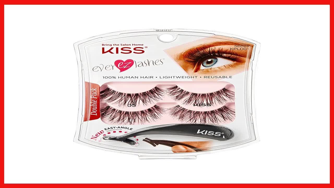 Great product -  KISS Ever EZ Lashes Double Pack No. 01, Reusable Natural Eyelash Starter Kit, Inclu