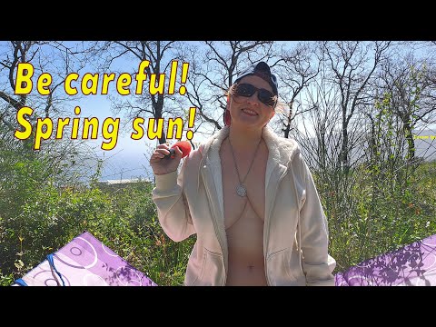 Spring sun and tan. nudism. Mila naturist.