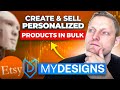 How to create  sell personalized print on demand products in bulk on etsy easy side hustle