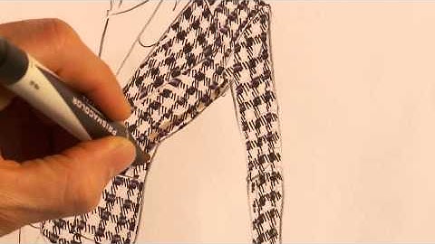 How to hand render a houndstooth jacket