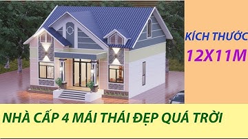 MẪU NHÀ CẤP 4 MÁI THÁI 130M2 CỰC KỲ HIỆN ĐẠI VỚI 3 PHÒNG NGỦ - MẪU NHÀ ĐẸP 2021